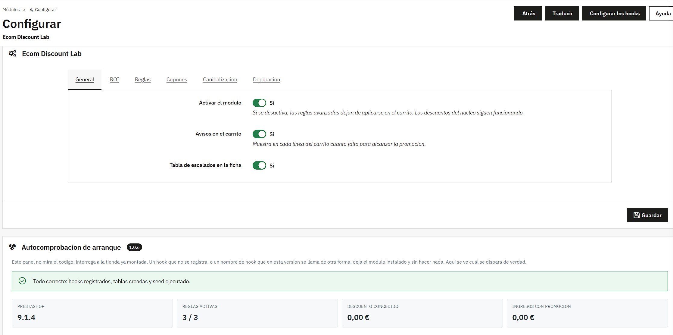 1 Discount Lab: 3x2, escalados y packs para PrestaShop, con el ROI de cada promocion - Imagen 2