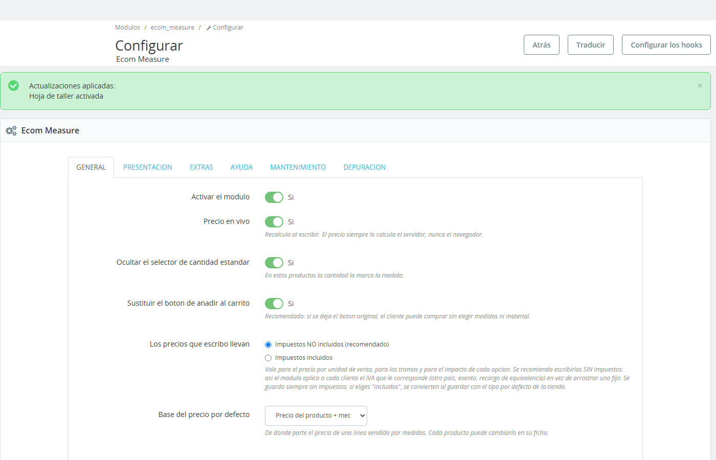 admin-config Ecom Measure — Vender por metros, m², m³, kilos y unidades con opciones y materiales - Imagen 3
