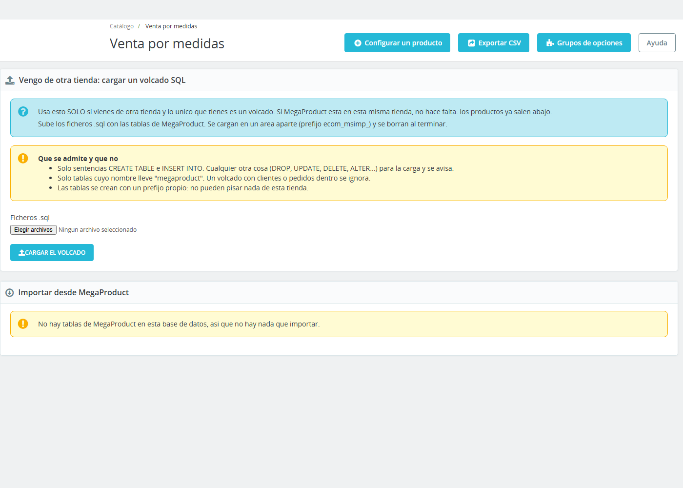 admin-importar Ecom Measure — Vender por metros, m², m³, kilos y unidades con opciones y materiales - Imagen 7