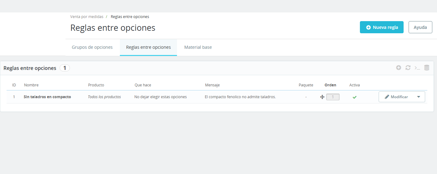 admin-reglas Ecom Measure — Vender por metros, m², m³, kilos y unidades con opciones y materiales - Imagen 11