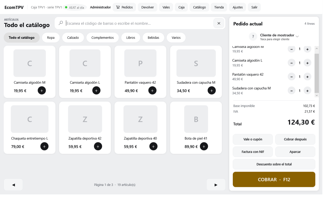 ecomtpv-21-tema-grafito TPV / POS para Windows con VERI*FACTU y conexión a PrestaShop y Woocommerce - Imagen 13