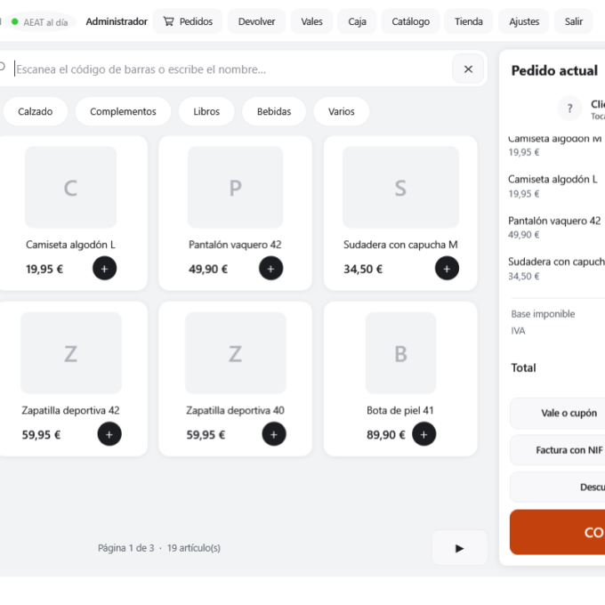 ecomtpv-60-venta TPV / POS para Windows con VERI*FACTU y conexión a PrestaShop y Woocommerce