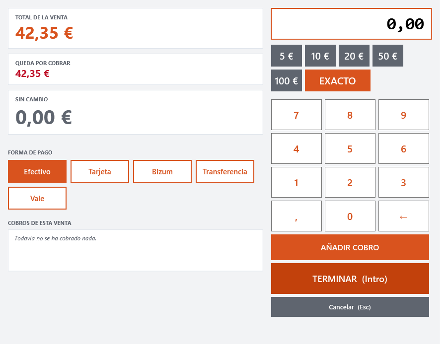 TPV / POS para Windows con VERI*FACTU y conexión a PrestaShop y Woocommerce ecomtpv 61 cobro - TPV / POS para Windows con VERI*FACTU y conexión a PrestaShop y Woocommerce