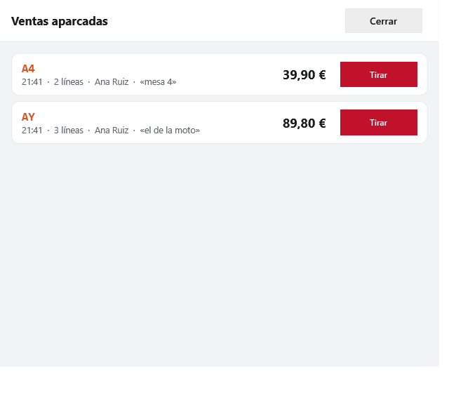 TPV / POS para Windows con VERI*FACTU y conexión a PrestaShop y Woocommerce ecomtpv 80 aparcadas - TPV / POS para Windows con VERI*FACTU y conexión a PrestaShop y Woocommerce